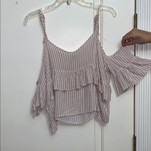 American Eagle Shoulder Cut Out Blouse